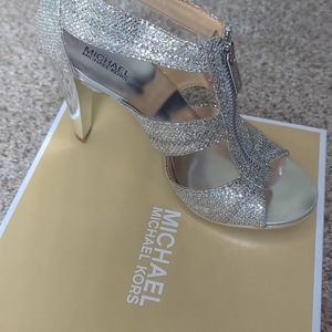Michael Kors silver Heels.